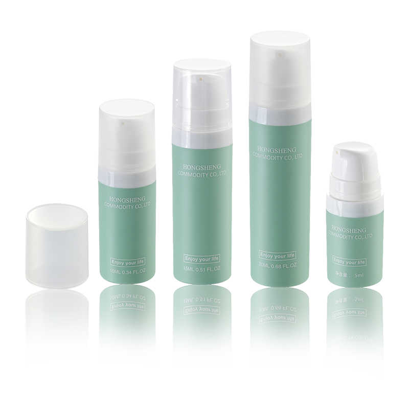 HS-012 Emballage cosmétique exclusif 5 ml 10 ml 15 ml 20 ml bouteille airless en plastique ovale