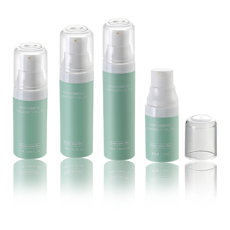 Bouteille sans air pour soins de la peau vert clair 5ML-20ML-HS-012A