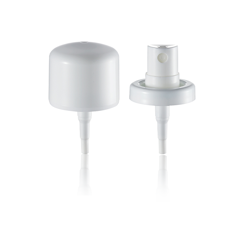 Pompe de pulvérisation cosmétique blanche HY32B-53-1, capuchon complet 32/410