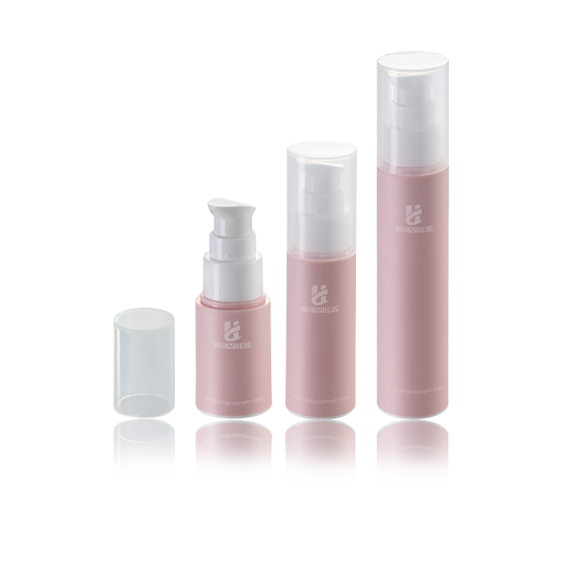 Bouteille sans air rose mat 15ML 30ML 50ML-HS-013D